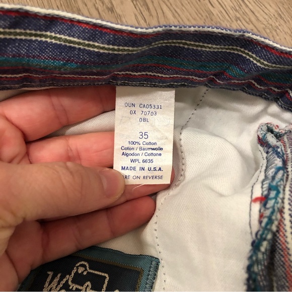 Vtg 80s Woolrich Multicolor Striped Cotton Shorts Men’s 35 Blue Green Red Yellow - Picture 6 of 7